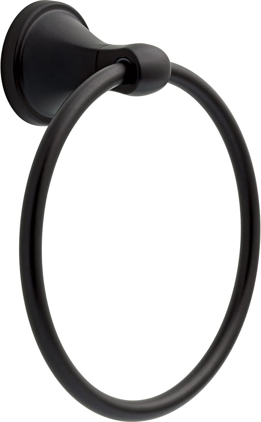 Delta Faucet Becker (1-Pack) Hand Towel Holder, Matte Black, Ring for Bathroom or Kitchen Sink, Wall Mounted BCK46-MB