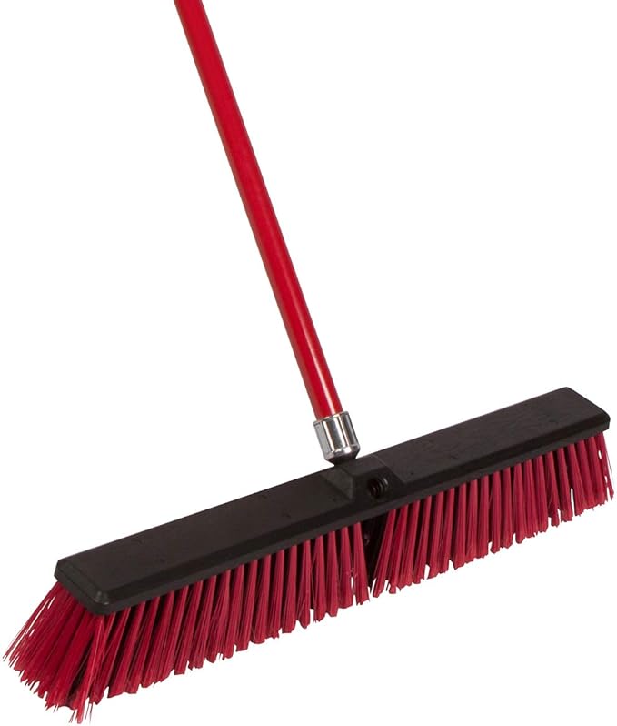 Large 24'' Multi-Surface Push Broom with Alloy Handle