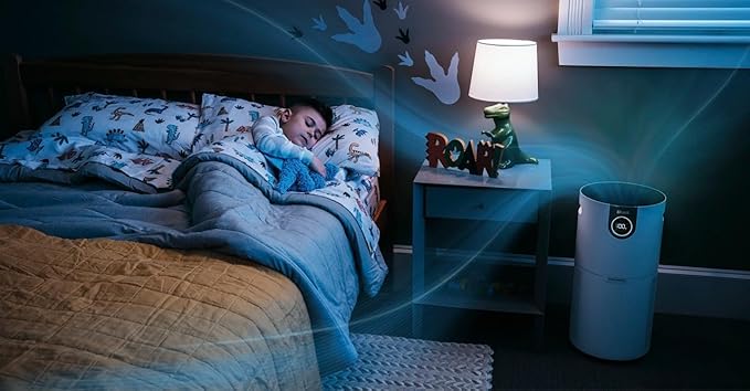 SHARK UA205 Nanoseal HEPA Air Purifier MAX with Clean Sense, Covers 1350 Sq Ft, XL Room, Captures 99.98% of Dust & Allergens, White (Renewed)