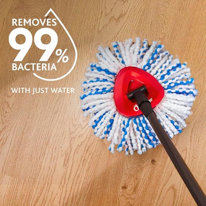 O-Cedar Genuine RinseClean Deep Clean Spin Mop Head Replacement | Machine Washable | Reusable | Microfiber Refill | 40% More Cleaning Power