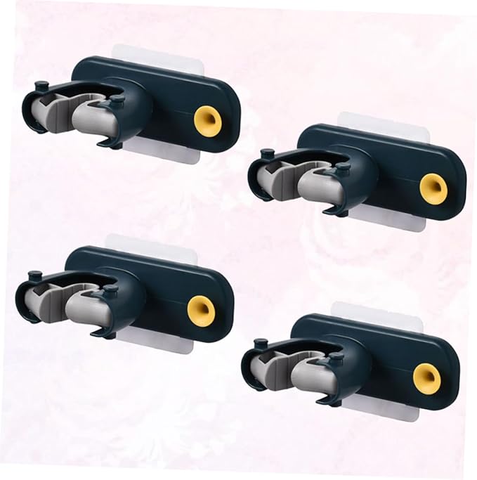 IMIKEYA 4pcs Toilet Bathroom Organizer Hook Rack Mop Broom Holder Wall-mounted Storage for Cleaning Tools