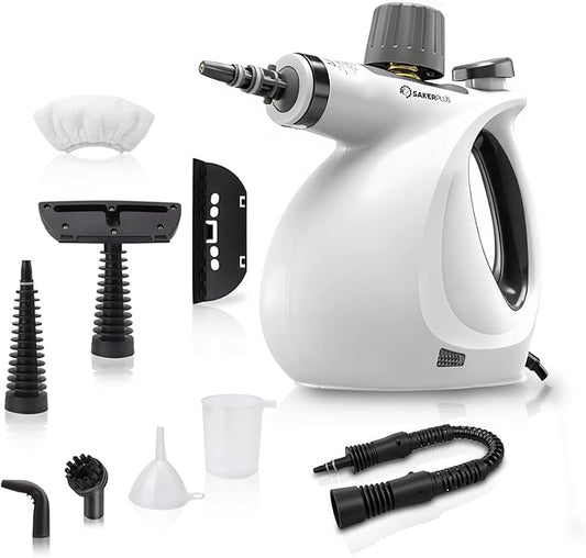 Steam Disinfection Cleaner, Handheld Pressurized Natural Steam Cleaner with 9 PCS Accessories, Portable Multi-Surface Steamer for Cleaning Home Kitchen Floor, Upholstery, Tile Grout & Car
