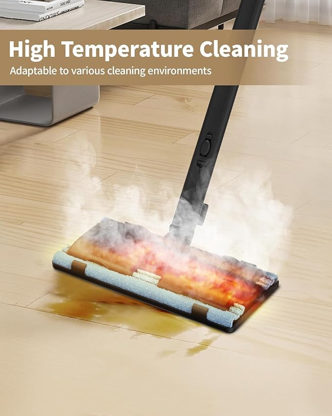 Carpet Steam Cleaner for Home, 293°F 58 PSI Powerful Multipurpose Handheld Steam Mop, 21 Attachments, 50Oz Capacity, Heavy Duty Steamer for Carpets, Floors, Cars, Tiles, Crack Cleaning, Turquoise