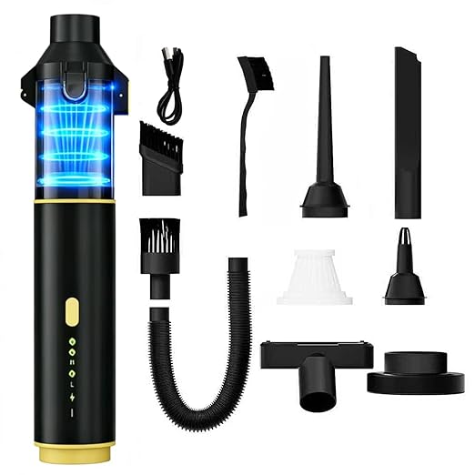 Car Vacuum Portable, CROS 4-in-1 Cordless Vacuum Cleaner with 25000 Pa Max,3 Suction Modes,Handheld Vacuum for Car, Office Desk, Keyboards,Sofa