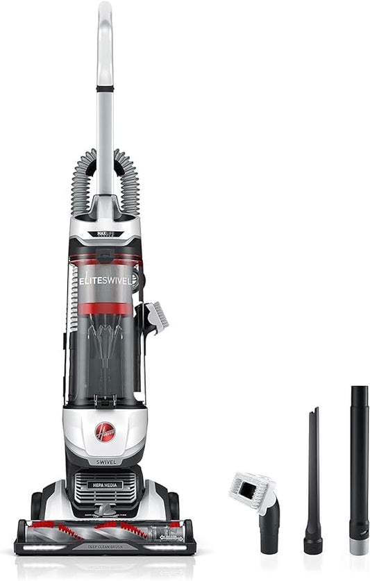 Hoover Pet MaxLife Elite Swivel Vacuum Cleaner with HEPA Media Filtration, Bagless Multi-Surface Upright for Carpet and Hard Floors