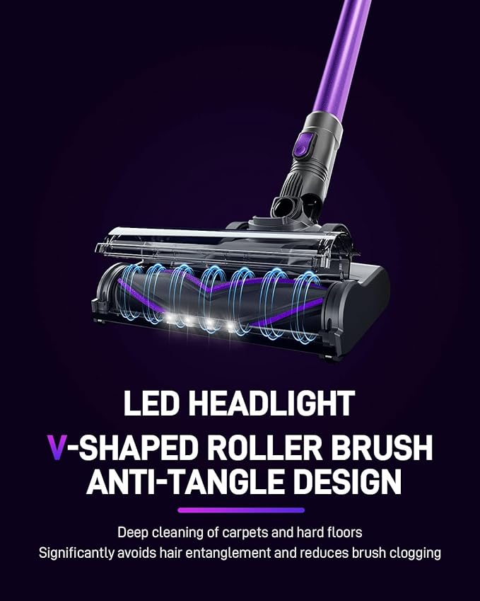 Cordless Vacuum Cleaner, Lightweight 2-in-1 Stick & Handheld Vacuum for Apartment, Pet Hair & Car Cleaning
