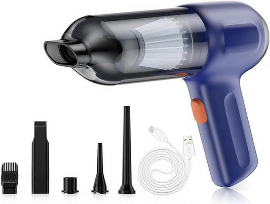 Fanisic Car Vacuum Handheld Vacuum Cleaner/Air Duster, 15000PA Strong Suction with Brushless Motor, Rechargeable Dust Buster/Hand Pump Low Noise for Car Detailing Home Office Cleaning