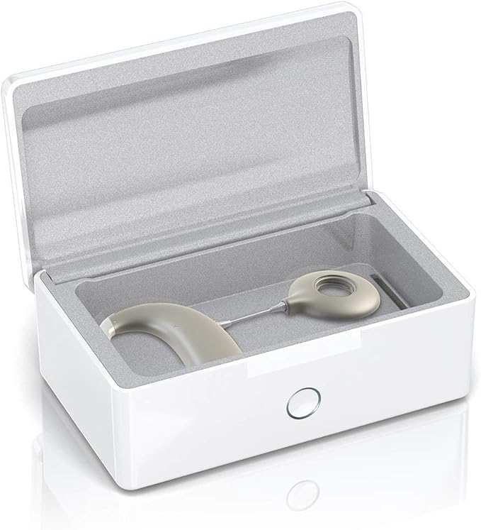 PerfectDry Q.R. 45 min. Ultra Fast Hearing Aid Dryer & Dehumidifier Accessory | Dry Box Kit | Removes Sweat & Moisture from Hearing Aids, Wireless Earbuds, Ear Amplifiers, Cochlear Implants