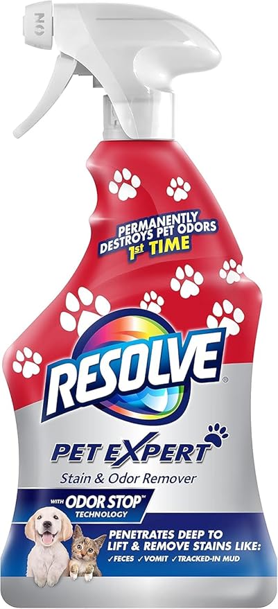 Resolve Pet Expert Stain and Odor Remover, Carpet Cleaner, Pet Stain and Odor Remover, Carpet & Upholstery Cleaner - Removes Stains and Odors, 22 oz