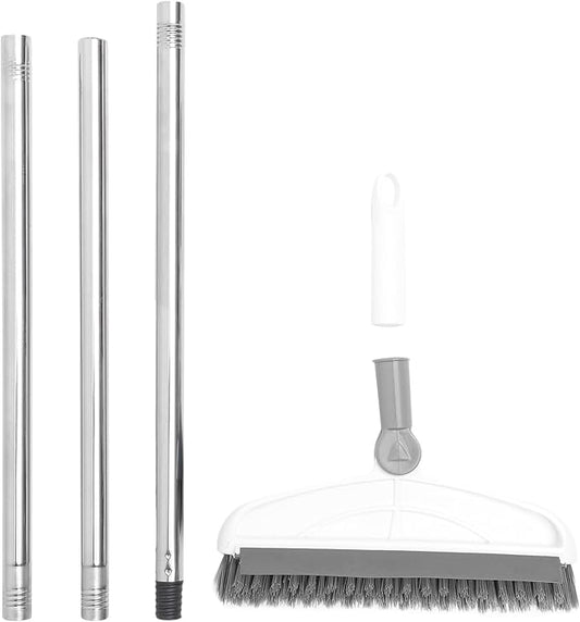 Floor Scrub Brush with Long Handle 126cm Hard Bristles Multi-use Shower and Bathroom Tile Grout Cleaning Brush for Home and Kitchen Floors