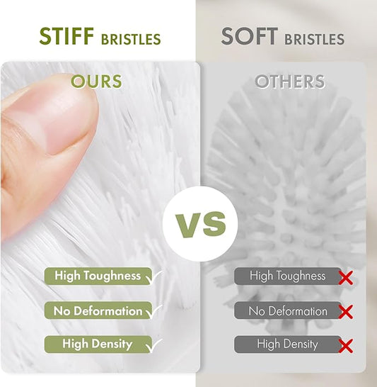 Amazer Scrub Brush for Cleaning Comfort Grip Bathtub Scrubber Stiff Bristles with Handle Heavy Duty Shower Cleaner Brush for Tub Carpet Floor Sink Outdoor - Pack of 2 (Black+Grey)