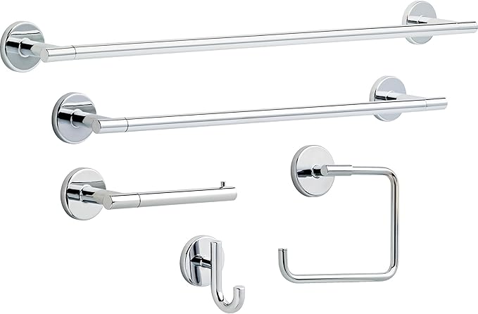 Delta 75912 Trinsic 12 in. Wall Mount Towel Bar Bath Hardware Accessory in Polished Chrome