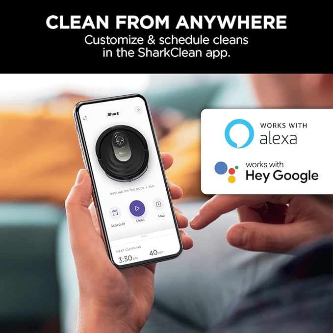 Shark AI Robot Vacuum & Mop, with Home Mapping, Perfect for Pets, Wifi, Works with Alexa, Black/Gold (AV2001WD)