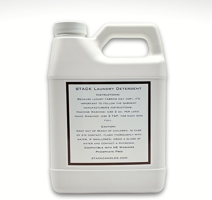 STACK Eden Luxury Laundry Detergent - Premium Scented Laundry Detergent for HE & Standard Washers - Infused with Passion Fruit & Mint - Paraben & Dye Free - Gentle & Effective Cleaning - 16 oz