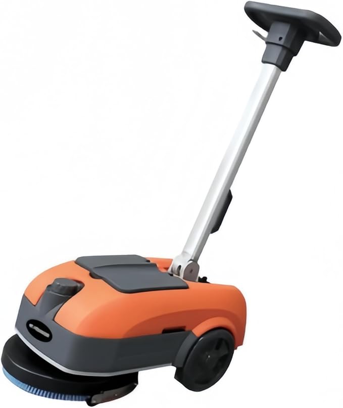 PENNON Portable Floor Scrubber with 360° Rotating Squeegee – Hand-Pushed, 180° Foldable, Efficient for Small Spaces & All Floor Types for Small Retail & Food Service