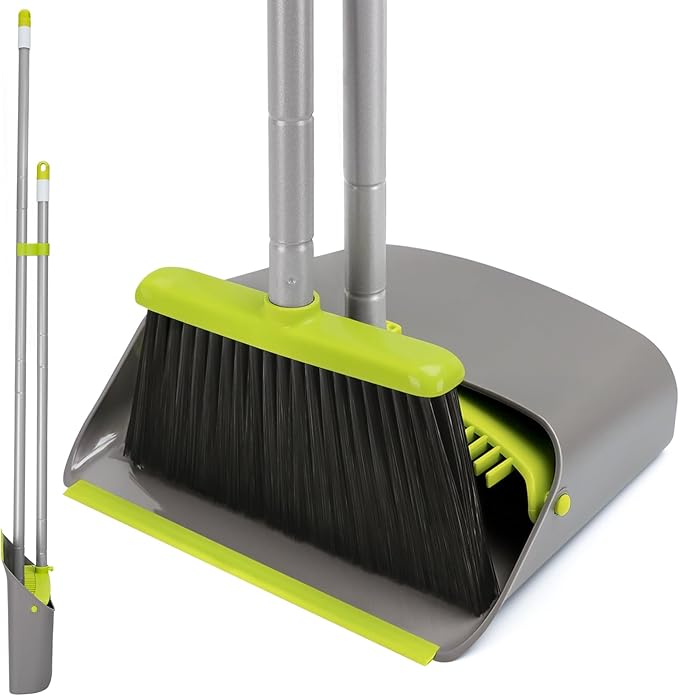 Broom and Upright Dustpan Set