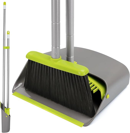 Broom and Upright Dustpan Set