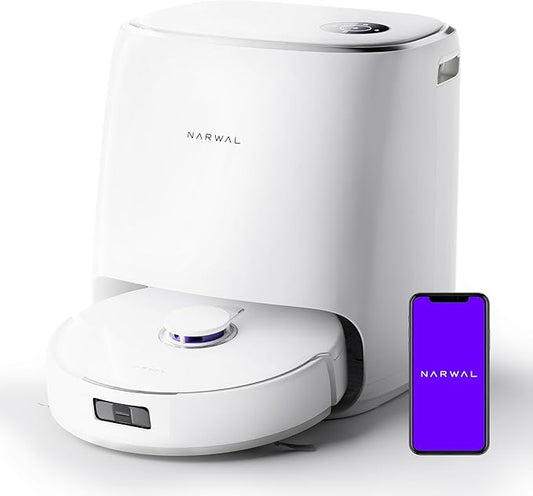 Narwal Freo X Ultra Robot Vacuum and Mop Combo, 8200Pa Robot Mop & Vacuum, Auto Mop Drying/Washing, Self-Empty, Zero-Tangling, DirtSense™, Maintenance-Free Base Station (Renewed)