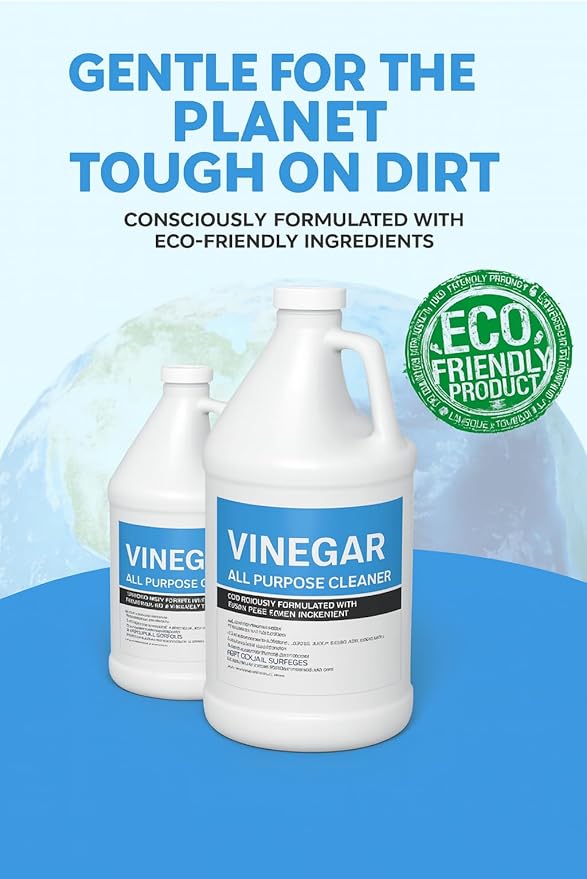 (4 Gallons) Distilled White Cleaning Vinegar – Natural All-Purpose Cleaner for Laundry, Floors & Surfaces – 6% Acidity – Deodorizer & Stain Remover