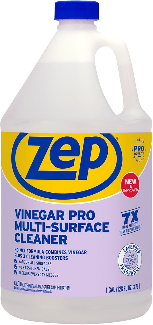 Zep All-Purpose Cleaner With Vinegar - 1 Gallon (Case of 4) R48410 - Gentle for Everyday Use