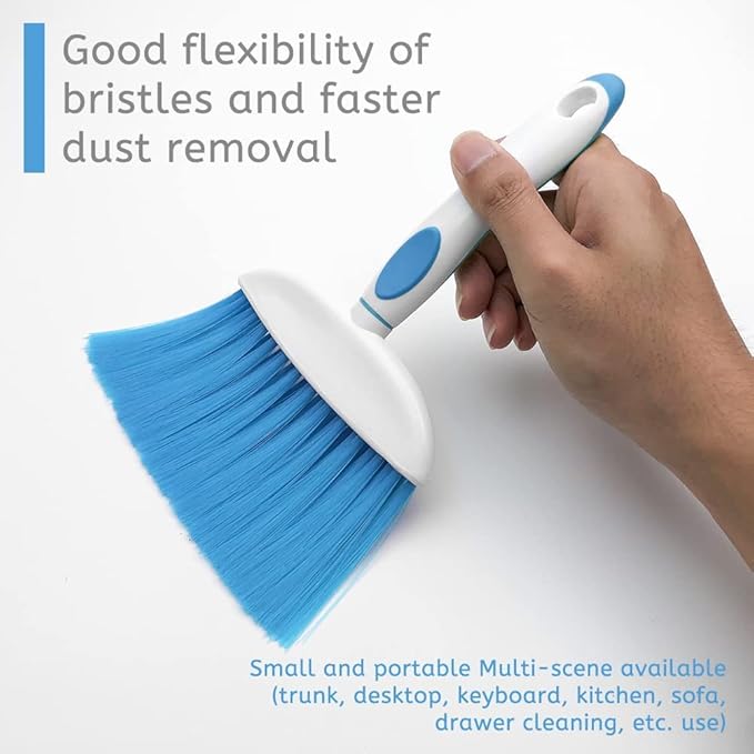 Small Broom and Dustpan Set, Small Dustpan and Brush Set, Mini Dust pan and Brush, Hand Broom and dust pan, Mini dustpans are Ideal for Cleaning Little Areas Like Desks, Chairs, Kitchens, pet Rooms.