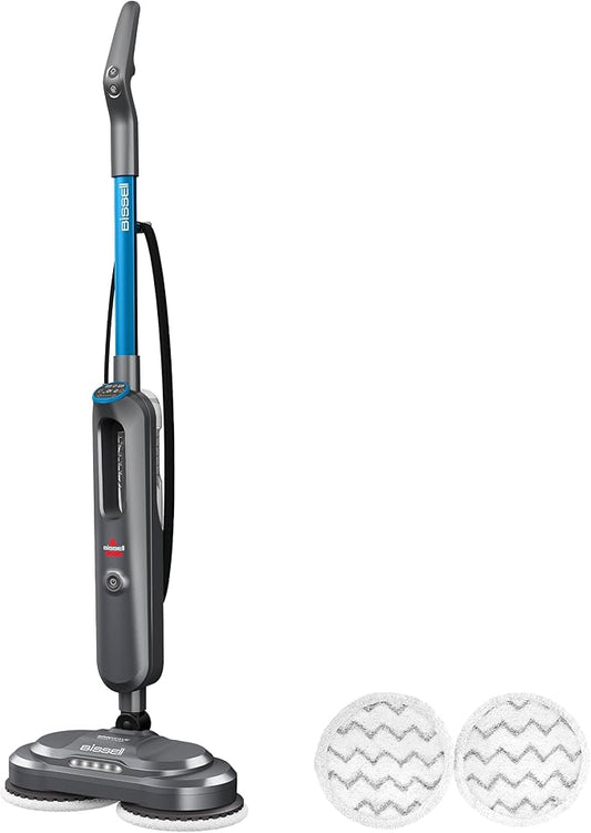 BISSELL Spinwave SmartSteam All-in-One Scrubbing and Sanitizing Electric Hard Floor Mop w/LED Headlights & Swivel Steering 3897A