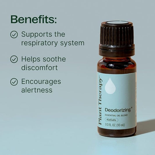 Plant Therapy Deodorizing Essential Oil Blend 10 mL (1/3 oz) 100% Pure, Undiluted, Therapeutic Grade
