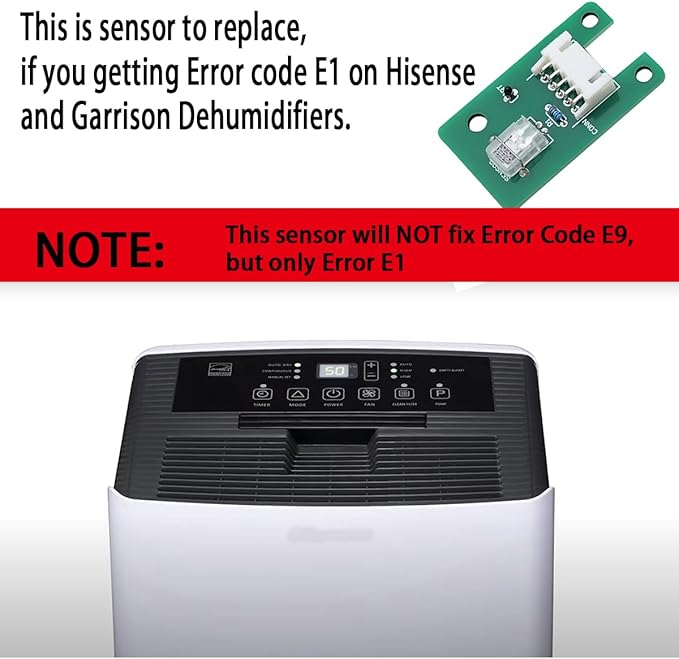 Humidity Sensor Board Compatible with Hisense Dehumidifiers/Garrison Dehumidifier (for Tank Capacity:70 Pint)-Only Fix Error E1
