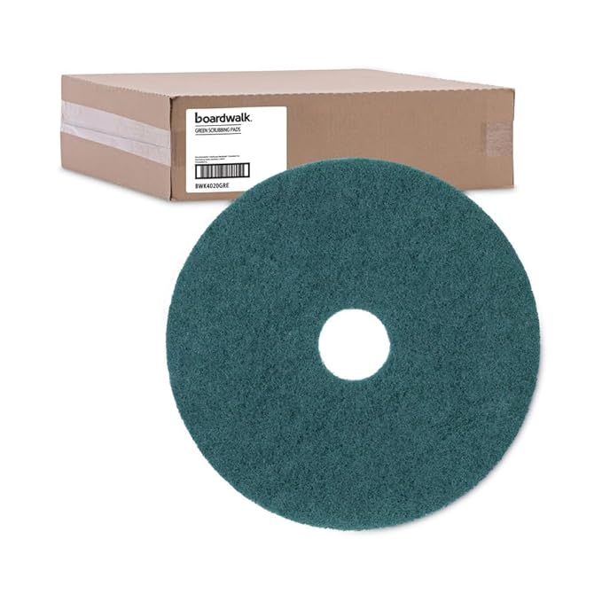 Boardwalk 4020GRE Standard Floor Pads 20-Inch Dia Green 5/Carton