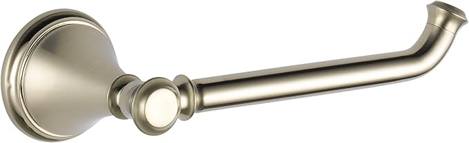 Delta Cassidy (1-Pack) Toilet Paper Holder Brilliance Stainless Steel Tissue Roll Holder for Bathroom Organization and Storage Single Post Toilet Tissue Holder Wall Bathroom Accessories 79750-SS