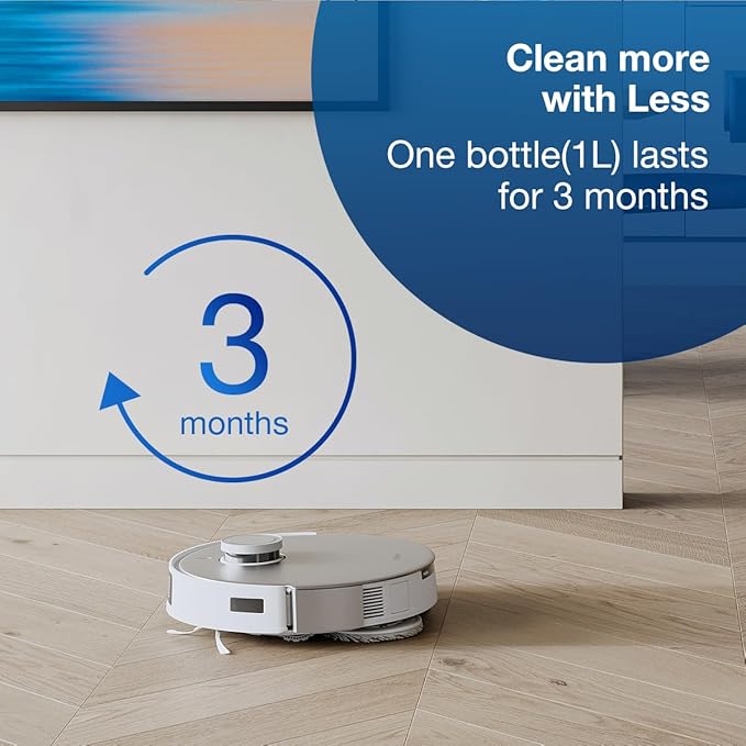ECOVACS Multi-Surface Floor Cleaning Solution, Compatible with DEEBOT X11 OMNI Cyclone / X9 PRO OMNI / T80 OMNI / T50 PRO OMNI / N30 Series / N20 Series and all other Robot Vacuum Cleaners, 1L