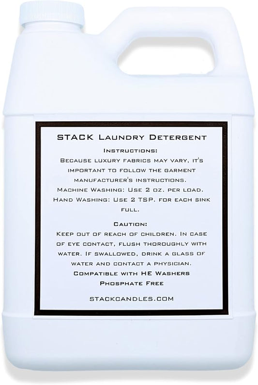 STACK Luxe Lavoir Luxury Laundry Detergent - Premium Scented Laundry Detergent for HE & Standard Washers - Infused with Lavender & Musk - Paraben & Dye Free - Gentle & Effective Cleaning - 64 oz