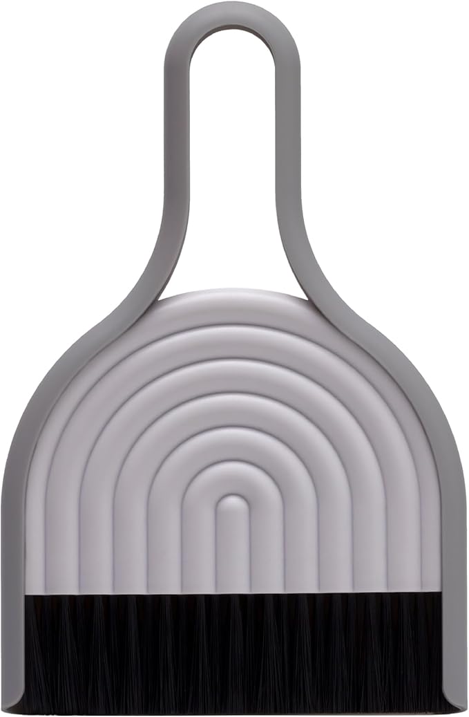 Peleg Design DustArch - Mini Dustpan and Brush Set, Small Dustpan and Broom with Modern Charm, Handheld Broom and Dustpan Set for Home, Office & Travel