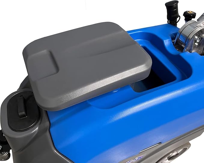 Floor Scrubber Machine with 15'' Brush, Foldable Walk Behind Hand Push Floor Scrubber Machine, good for office/restaurant(EM-25 Blue)