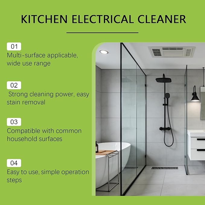 Electrolyzed Ion Kitchen Cleaner Spray, Kitchen Appliance & Grease Cleaner, Natural Enzyme Cleaners, Multi-Purpose Grime Remover for Pot, Oven, Stove, Range Hood & Countertops (2Pcs,120ml)