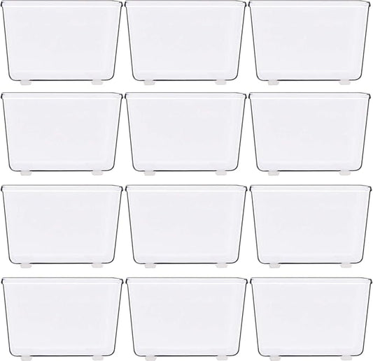 Simple Houseware Clear Drawer Organizer for Office Bin Desk Storage, 3.25"x 3.25", 12 Packs