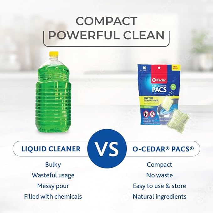 O-Cedar RinseClean Microfiber Spin Mop & Bucket Floor Cleaning System with Citrus Pac (Variety Pack)