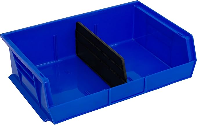 Akro-Mils TiltView Plastic Storage Cabinet with 6 Tilt Out Bins, Horizontal Parts Organizer, Teacher Toolbox, and Office Supply Organizer, 23-5/8" W x 3-1/2" H x 3-3/4" D, Stone