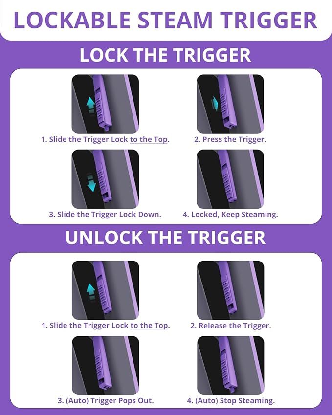 Steam Cleaner Handheld: 1200W Fast 10-Sec Heat-Up-750mL (25oz) Tank-No Cooling-Refill Anytime-Lockable Steam Trigger-14-Piece Kit Hand Held Steamer for Home Car Grout Tile Cleaning Grey