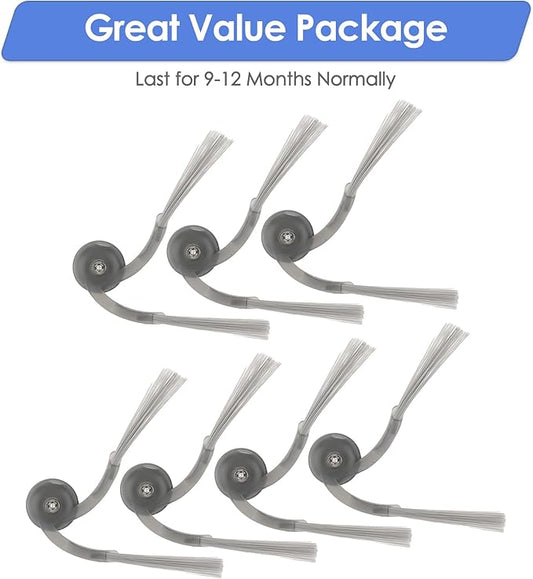 (7 Pack) QV 35A Replacement Side Brushes for Roborock QV 35A/ QV 35S/ Q10 S5/ Q10 X5/ Q7 M5/ QRevo Curv/ S5X/ 5A1/ 5XC/ QRevo S5V/ QRevo Edge/ S5A/ Saros 10R/ Saros 10/ Saros Z70 Robot Vacuum