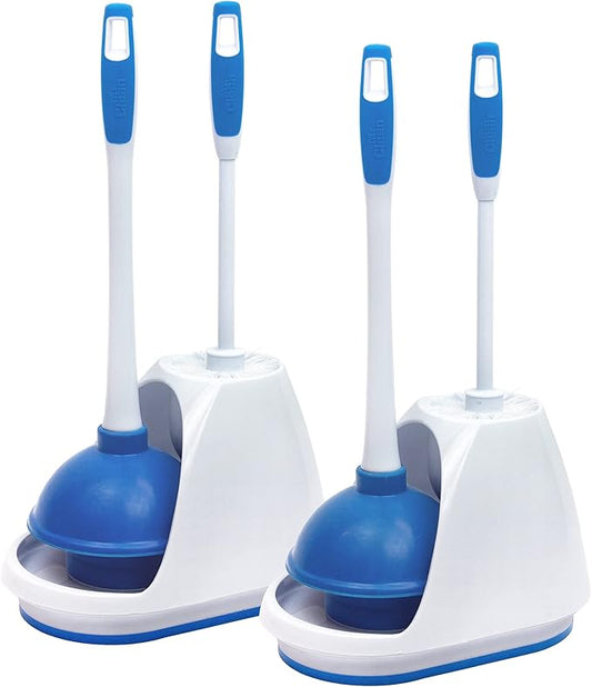 Mr. Clean Toilet Bowl Brush and Plunger Caddy Combo (Set of 2)