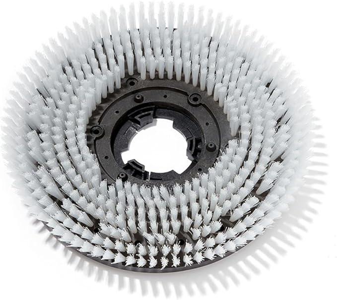12-21Inch Commercial Floor Scrubber Brush Rotary Scrub Brush fit for Scrubber Machine-Medium Brush White (13 Inch Brush)