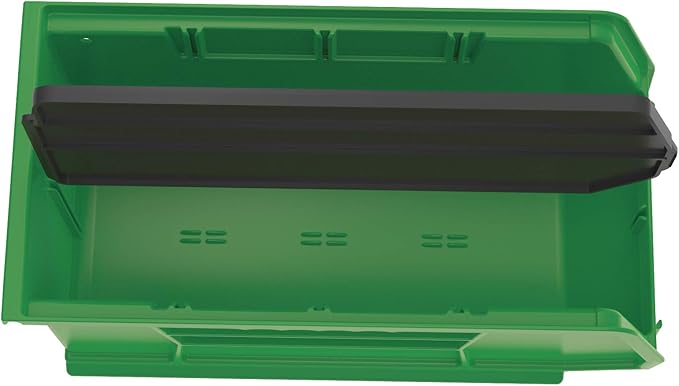 Akro-Mils TiltView Plastic Storage Cabinet with 6 Tilt Out Bins, Horizontal Parts Organizer, Teacher Toolbox, and Office Supply Organizer, 23-5/8" W x 3-1/2" H x 3-3/4" D, Stone