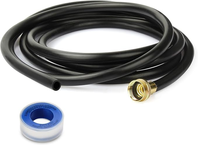 12FT Dehumidifier Drain Hose with 3/4 Inch FHT Connector, 18FFDHMH01 Dehumidifier Hose Compatible with Most Dehumidifier Brands, Corrosion-Resistant Brass Fittings for a Secure, Leak-Proof Connection