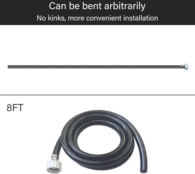8FT Dehumidifier Drain Hose With 3/4 Inch FHT Connector, Leak-Proof, Kink-Free, Perfectly Compatible With Most Dehumidifier Brands