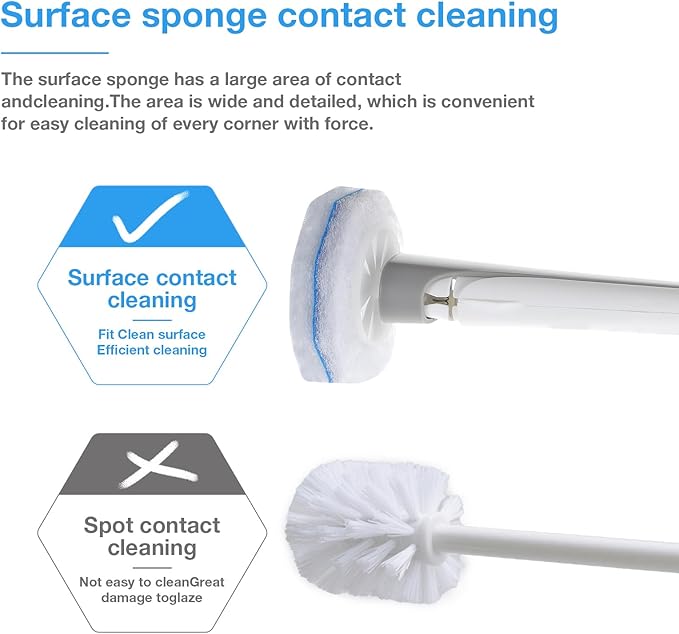 50 Count Toilet Brush Refills,Toilet Refill Pads,Disposable Toilet Brush Heads Compatible with Most Toilet Wand Refills for Home and Bathroom Cleaning