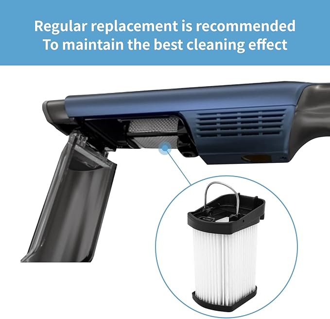 4 Pack Replacement Fabric Filter Compatible with Shark Cordless Handheld Vacuum WV410CO WV401BL WV410WH WV410PR WV401PK WV403BR WV410BL WV410GN WV410TL, Compare to Part XFFWV400