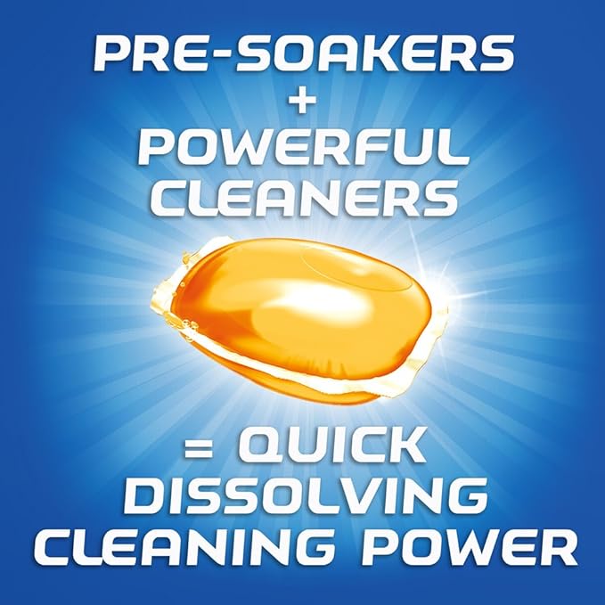 Finish Gelpacs Dishwasher Detergent, Orange Scent, 32 Count