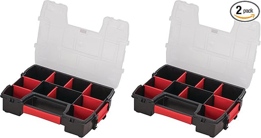 CRAFTSMAN Small Storage Organizer, 10 Compartment, Plastic (CMST14021) (Pack of 2)