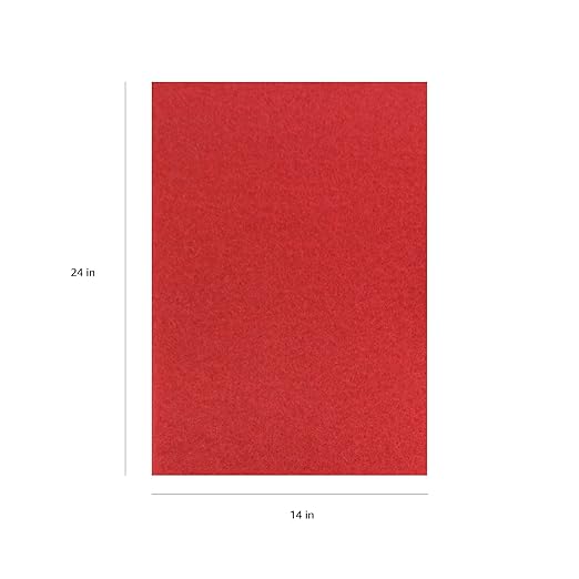 Americo Red Buffer Floor Pad, for Light Cleaning and Buffing, 14"x24", 5 Pads/Case, Made of 100% Recycled Content, USA Made